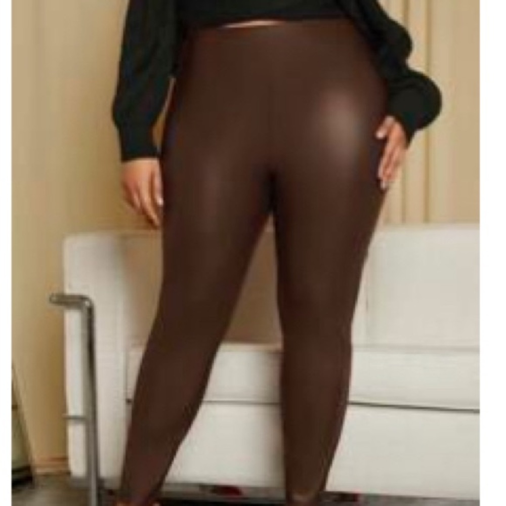 Leather Faux Pant